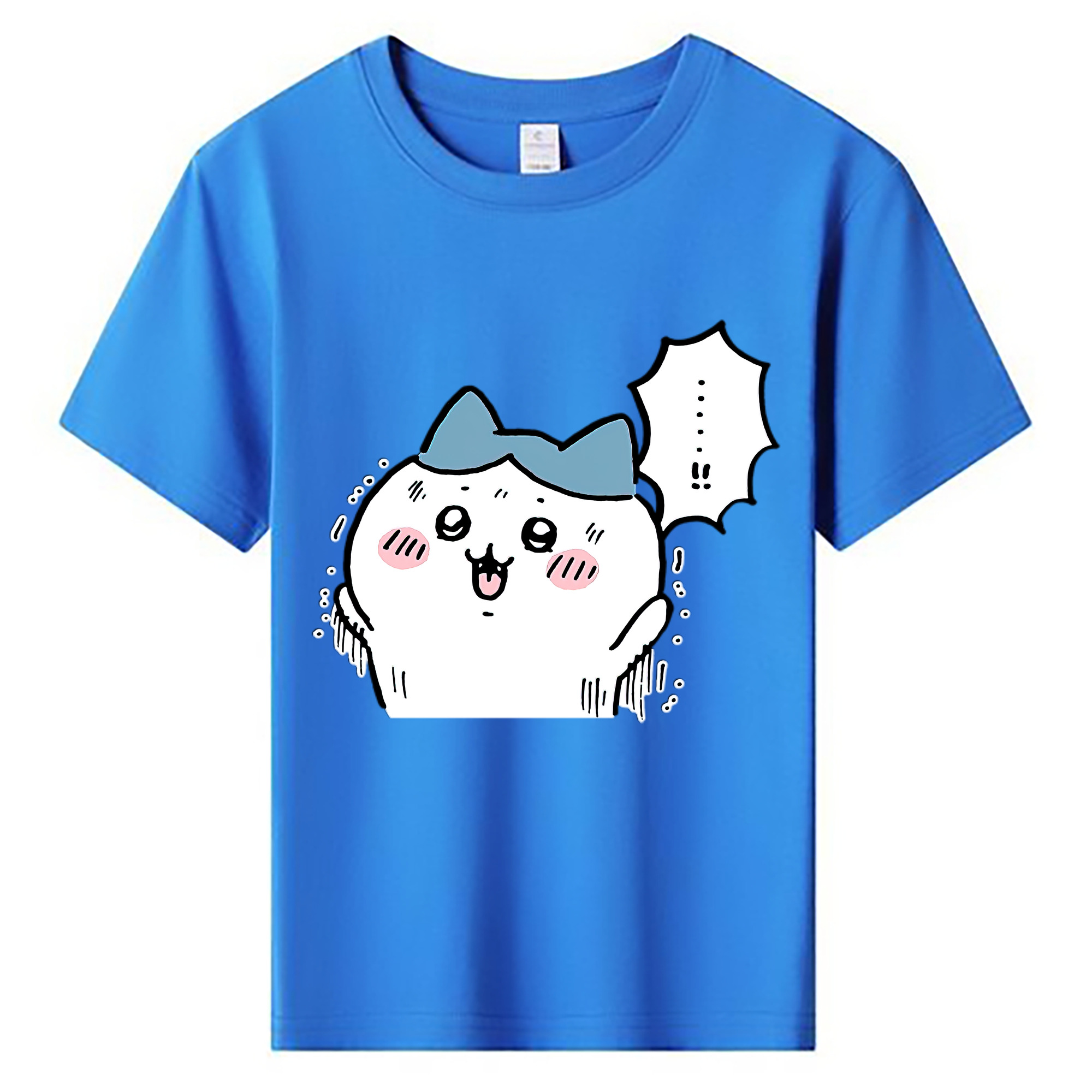 （画像用） ちいかわ ハチワレ Chii-kawa hachiware 綿100％キッズTシャツ（フロントプリント）